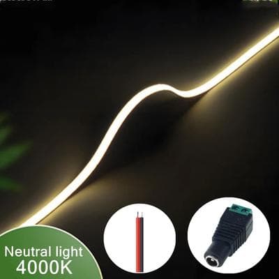 Uplift Picks Slim 3MM COB LED Strip For Seamless Hidden Accent Lighting Anywhere neutral Light 3mm 1m