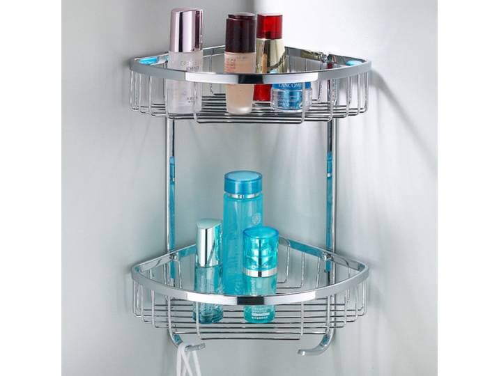Étagères de salle de bain, étagère d'angle, acier inoxydable chromé 304, étagère murale de salle de bain, panier de douche, accessoires de salle de bain, étagères