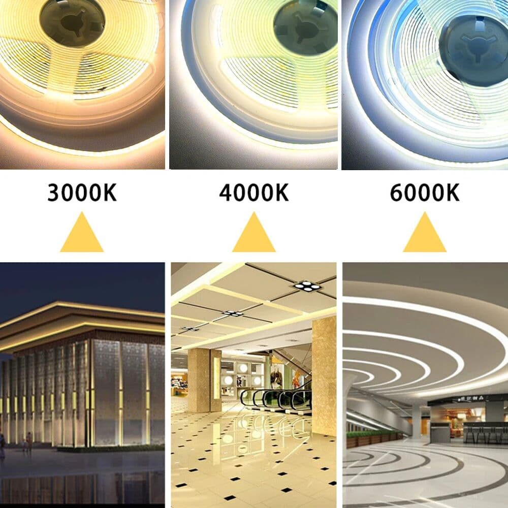 CENFAYA 5m 10m 20m KIT Bluetooth 24V COB LED Strip Flexible Room Line Light RF Dimming Touch Remote Warm Natural White 3000K 4000K 6000K