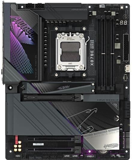 GIGABYTE X870E AORUS MASTER AM5 DDR5 ATX Motherboard - Wi-Fi 7, 5GbE LAN, USB4