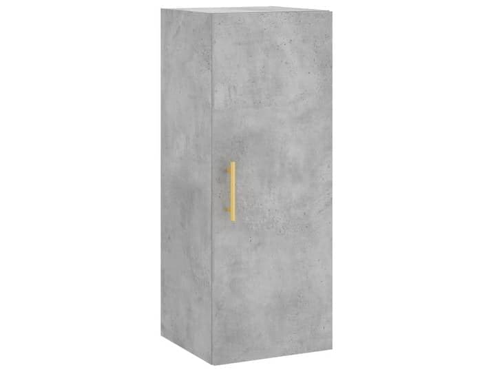 Armoire Murale Design Élégant Rangement Polyvalent 34\,5 X 34 X 90 Cm En Bois D'Ingénierie Gris Béton