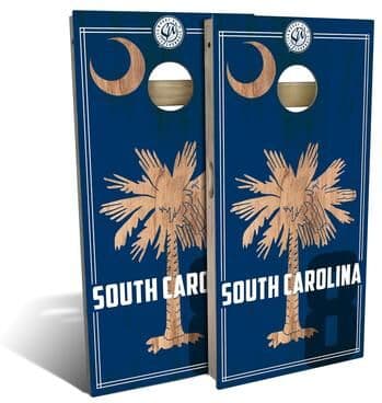 Skip's Garage South Carolina State Flag 2 Outdoor Cornhole Board Set
