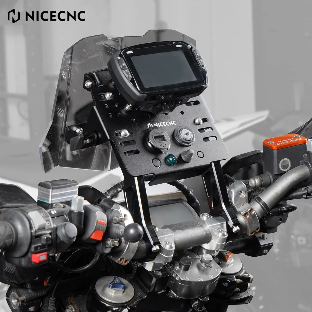 NICECNC Universal GPS Mount Bracket Mini Fairing Kit For KTM 690 SMC 2008-2024 Husqvarna 701 Enduro Supermoto 2016-2024 GasGas 700 SM ES