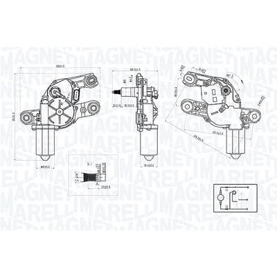 Magneti Marelli Wischermotor [Hersteller-Nr. 064075200010] für Audi