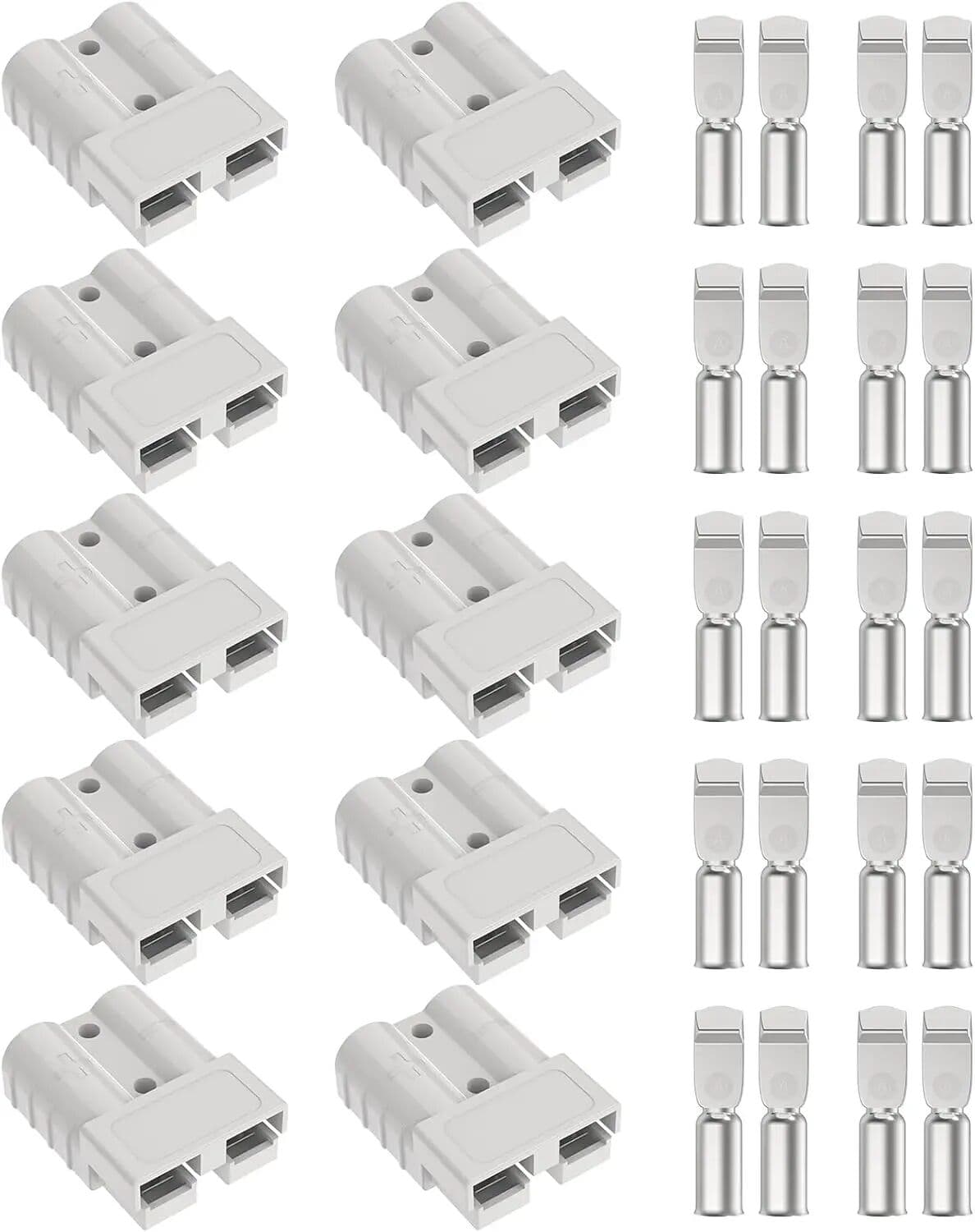 NONE 10Pcs 50A/120A/175A/350A Anderson Style Plug Connector 12-24V DC Battery Quick Connector Disconnect Plug for Motor Winch Trailer