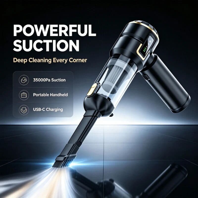 SUITU Strong Suction Cordless Mini Handheld Car Vacuum Cleaner Portable Wireless Auto Home Cleaning Vacuum
