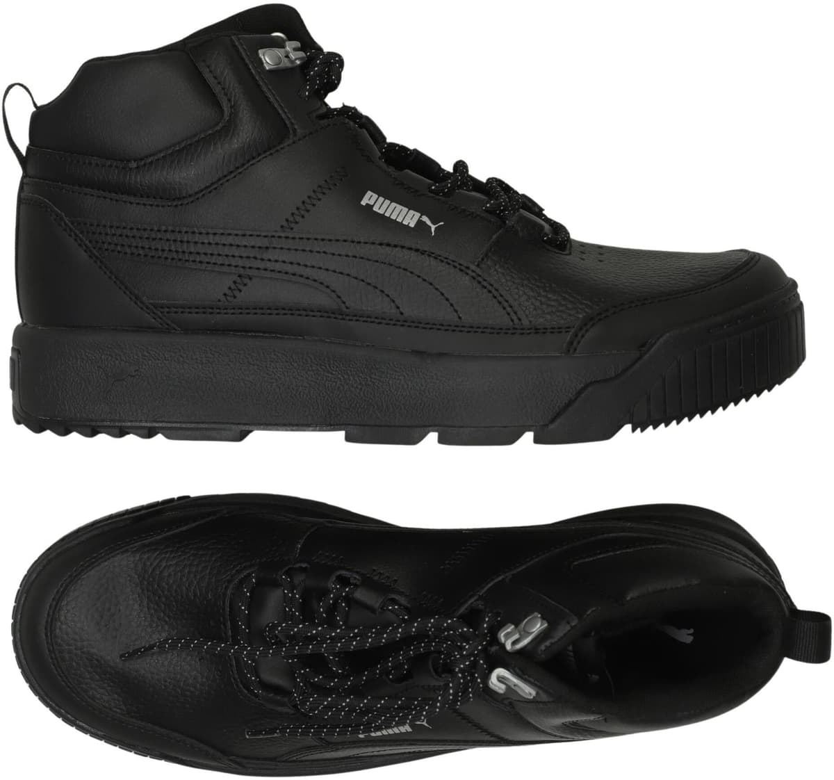 Puma Herren Sneaker, Schwarz, Gr. EU 44.5, Kunstleder / Leder - Second Hand