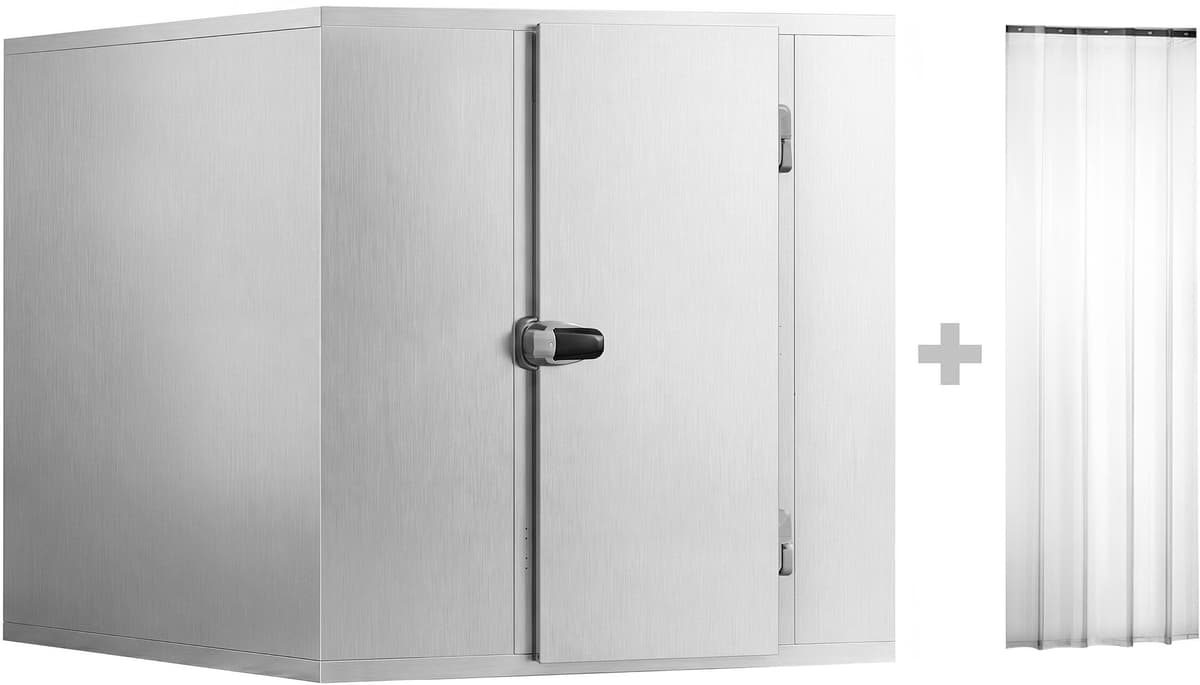 GGM Gastro RVS vriescel - 2100x1200mm - 3,16m³ - incl. strokengordijn zilver