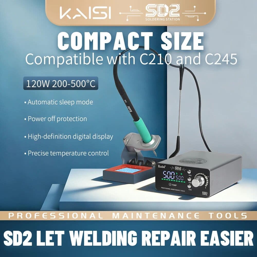 SUGON Kaisi SD2 120W Soldering Station C210 C245 Soldering Iron Small Welding Machine Phone Repair Professional Rework Station Tools