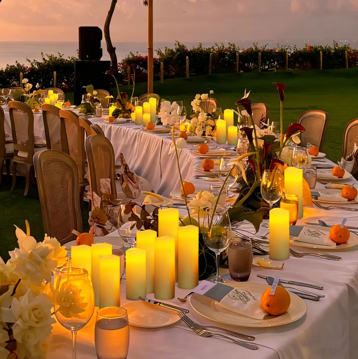 NONE 9-180PCS Flameless LED Candles for Wedding Artificial Candles LED Pillar Candle for Concert Decor Battery Powered with Remote