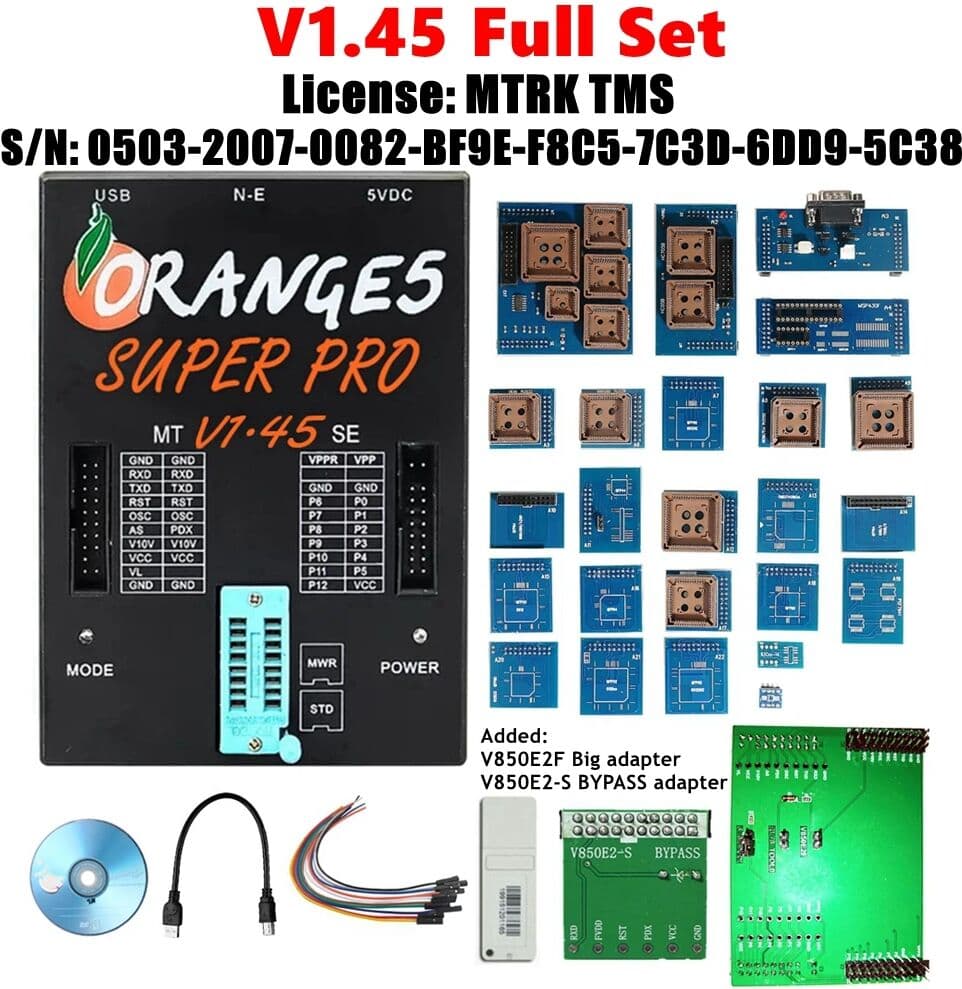 EKETOOL Orange 5 V1.45 Vollständiger Lizenz Mehr Autorisierungsprogrammierer OEM Orange 5 mit Volladapter Orange 5 Programmierer Hohe Qualität Orange 5