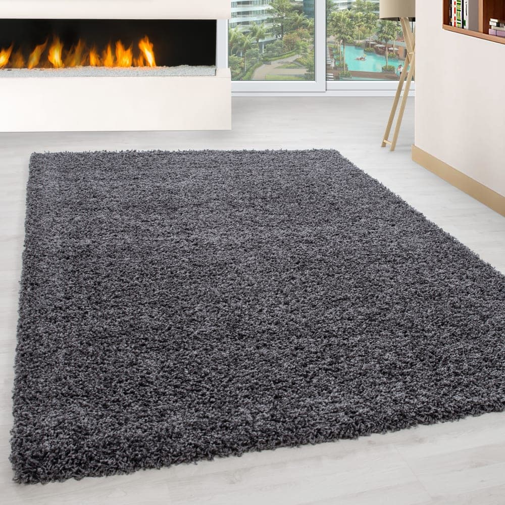 Nazar Alfombra de interior de pelo largo gris-80x250