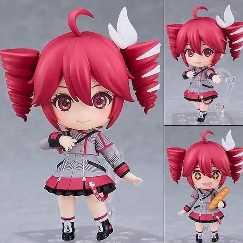 Bandai Cartoon Cute Q Version #2344 Kasane Teto Posable Action Figure Cute Anime Collectible Model Desktop Decor For Fans Children Toys