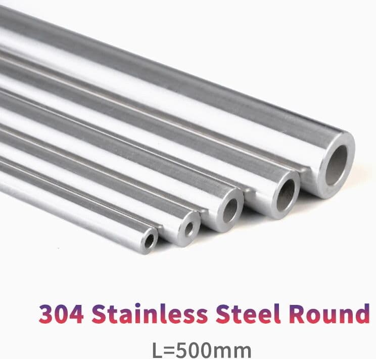 NONE 1PC 304 Stainless Steel Round Capillary Seamless Straight Tube  OD 15-20mm ID 6-18mm Length 500mm
