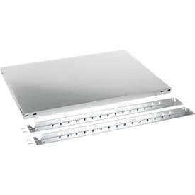 Fachboden für Grundregal/Anbauregal ORDO Industry, höhenverstellbar, Stärke 40 mm, Tragkraft bis 140 kg, B 1000 x T 600 x H 40 mm, Stahl verzinkt