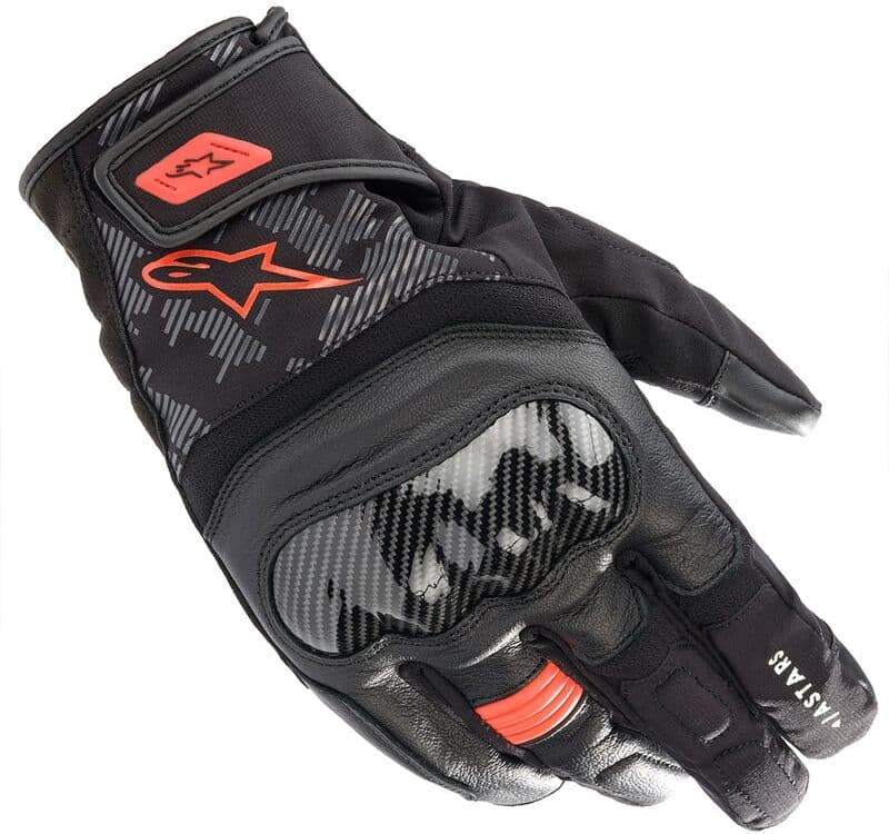 ALPINESTARS - Guanti SMX Z Drystar Nero / Rosso Fluo Nero,Grigio,Rosso 3XL