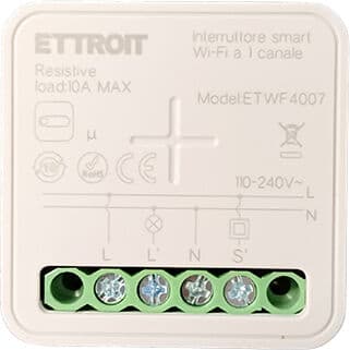 Ettroit Micromodulo Intelligente Interruttore Smart Wifi 1 Canale 10a Da Incasso Tuya Etwf4007