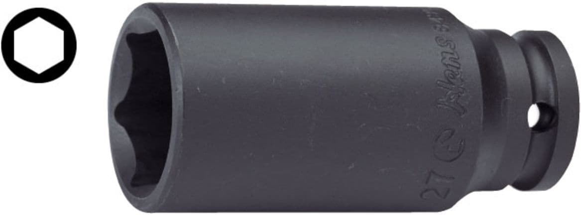 Hans Chiave a percussione  1/2 pollici 13 mm 6-kant lang