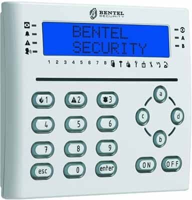 Bentel Security Bentel Absoluta T-White Tastiera Lcd Bianca Con Lettore Di Prossimità E Terminali I/o