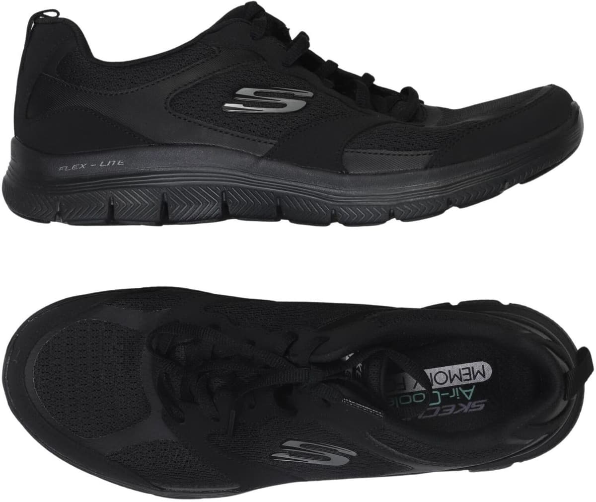 Skechers Damen Sneaker, Schwarz, Gr. EU 38, Leder - Second Hand