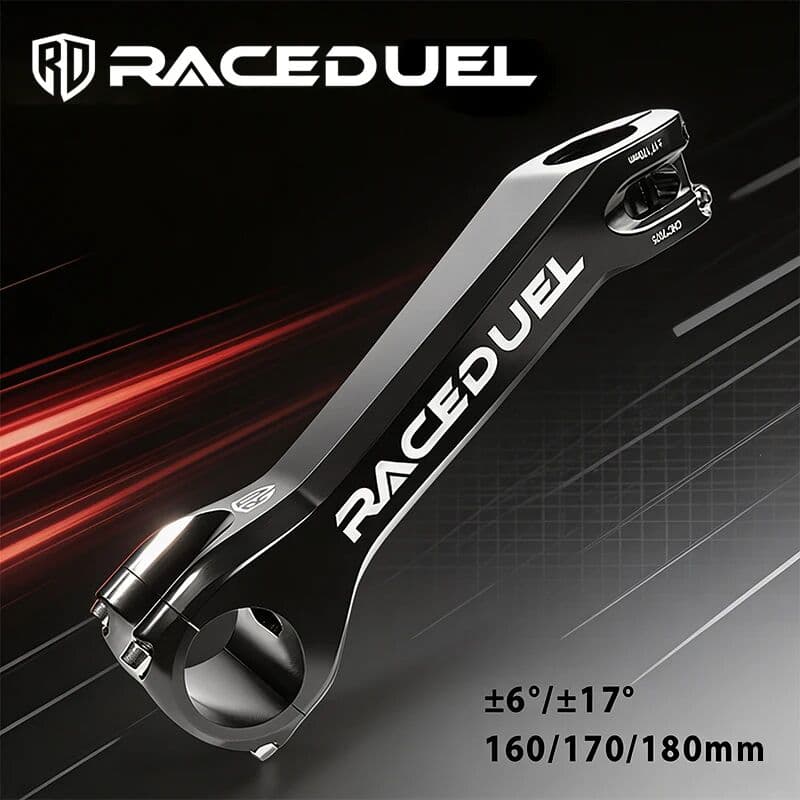 NONE RACEDUEL 160/170/180mm Road Bike Stem 6/17 Degree Mountain Bike Road Bike Long Stems 7075 Aluminum CNC Stem for TT Triathlon