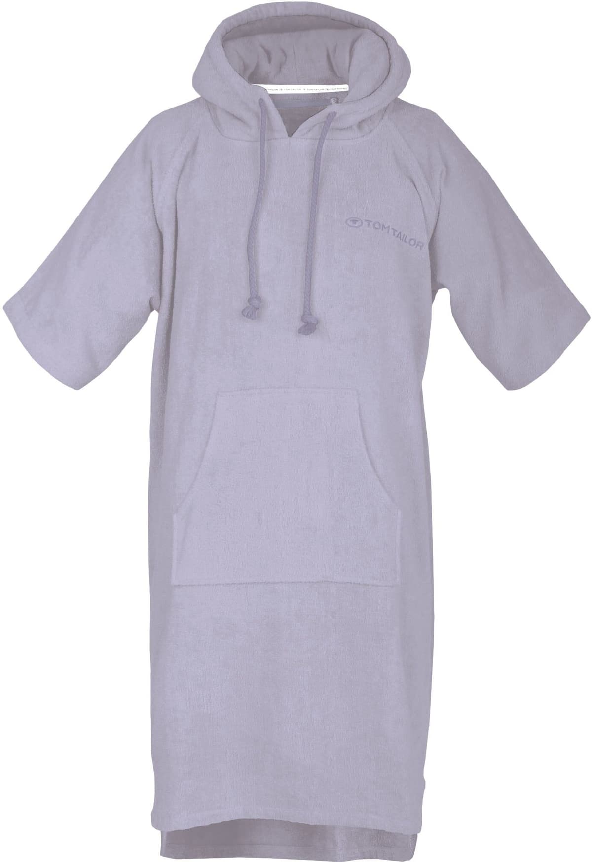 Badeponcho TOM TAILOR HOME "Surfponcho COLOR BATH" Gr. L, lila (soft lila), LXL, Frottier, Hausmäntel, Badeponcho, mit Kordel, Bauchtasche, saugstark, Baumwolle, auch in Kindergrössen soft lila LXL