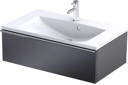 Oristo Etna Konsola podumywalkowa wisząca 80x45x25 czarny mat OR52-SD1S-80-8