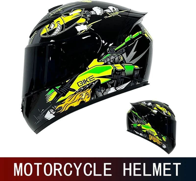 NONE DOT Motorcycle Full Helmet Male Large Tail Retro Cruise Motorcycle Helmet Motorcycle Helmet Full Coverage to Keep Warm.