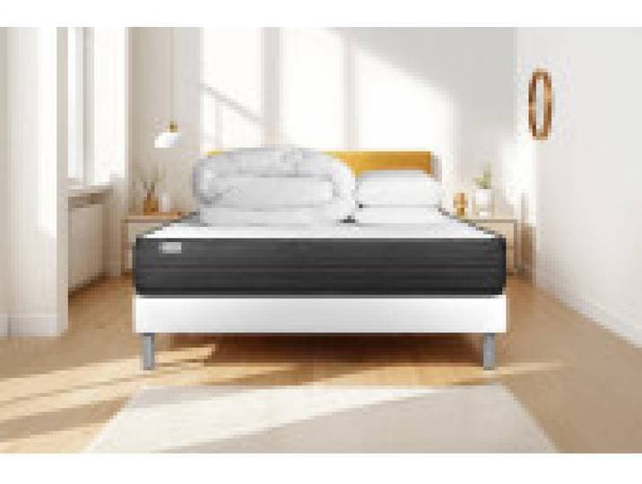 Pack Literie - Matelas et - Livré avec 1 Couette et 2 Oreillers