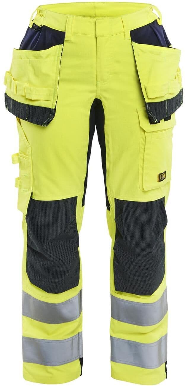 Blåkläder Dame Bukser Multinorm Inherent Med Stretch 71451512 High Vis Gul / Marineblå D21