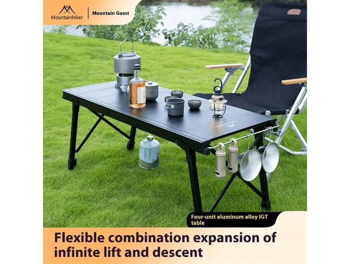Table élévatrice de camping IGT pliante Mountainhiker, système de cuisson IGT extérieur portable, 3-5 tables, table de camping polyvalente
