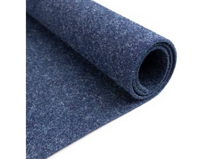 Teppichboden Nadelfilz REWIND, Gesamthöhe 5 mm, Made in Belgium , blau, B:200cm L:1.800cm, Polypropylen, PRIMAFLOR-IDEEN IN TEXTIL, Teppiche, Teppichboden, Breite 200 cm, Uni Farben, robust & strapazierfähig
