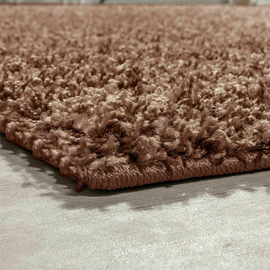 Ebern Designs Evoni Shag Coffee Rectangle 120 x 170cm