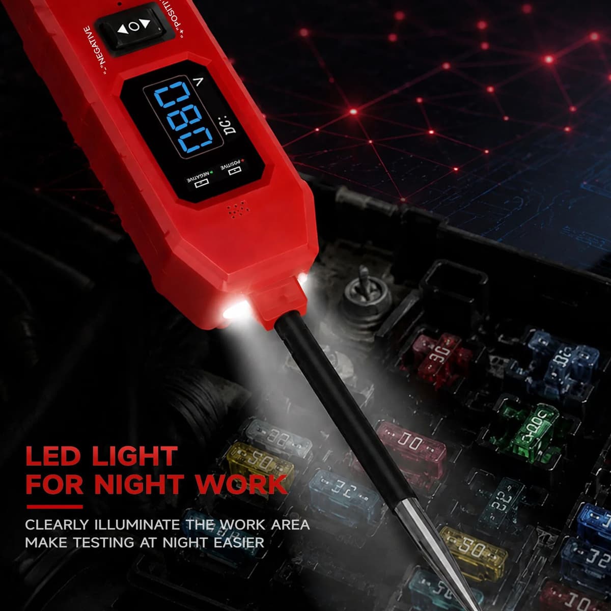 kebidumei DW833 2 IN 1 Automotive Circuit Tester Automotive Relay Tester LED Display Universal 12V /24V Automotive Electronic Relay Test