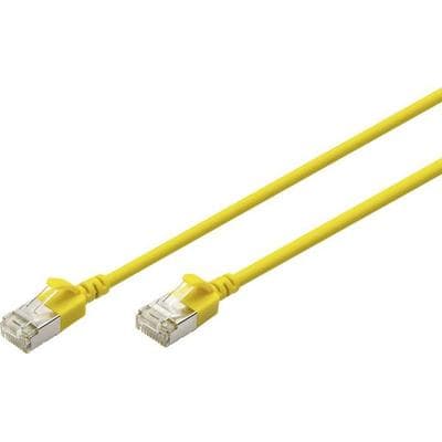 Digitus DK-1632-A-015S-Y RJ45 Patchkabel CAT 6a F/FTP 1.5 m Gelb Farbcodiert, Geschirmt, mehrdrähtig, mit Knickschutztülle 1 St.