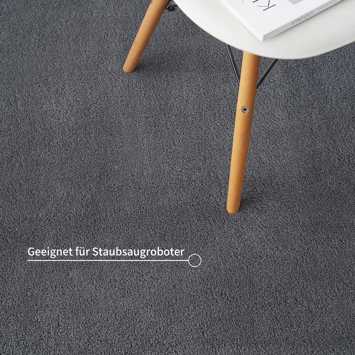 Teppich GOODPRODUCT "Cali 2, kuschelig & weich" Gr. 2, grau, B:80cm H:15mm L:150cm, Kunstfaser, Teppiche, Teppich, Uni-Farben, waschbar, flauschig, Wohnzimmer, Schlafzimmer grau B : 80cm 1 Stk., 15mm, L: 150cm