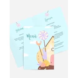 Menükarten Geburtstag selbst gestalten mit Spruch und Fotos im Onlinedesigner bei Meine-Kartenmanufaktur.de