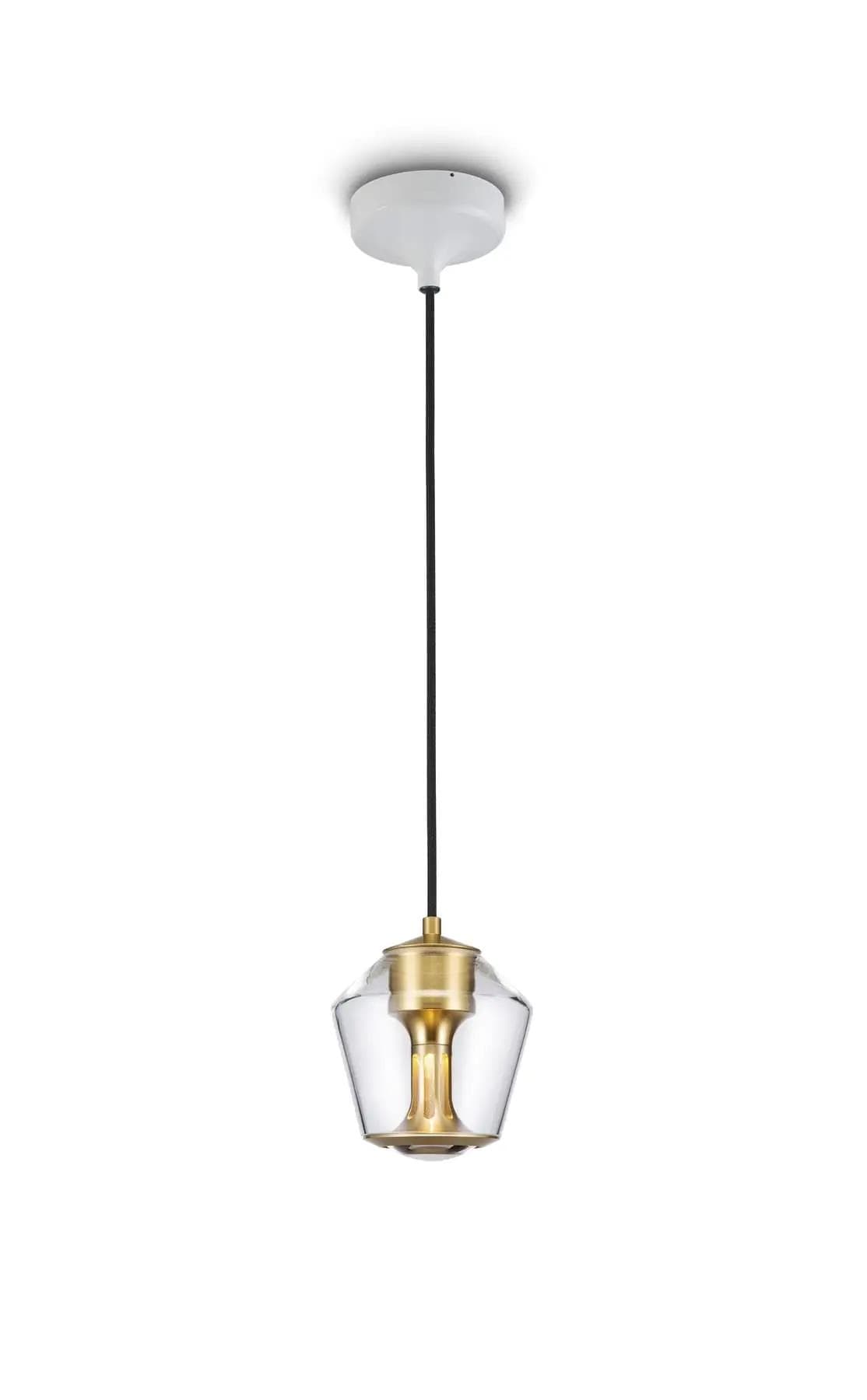 Less´n´more ETHICS LED-Pendelleuchte, innen Gold, Kristallglas, Dali E-WGPL-D-KGG-GC-SW 4251908598298