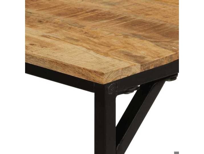 Table cuisine CLOUD Brun Table à manger - Design Élégant - 160x80x75 cm - bois de manguier massif brut tt504