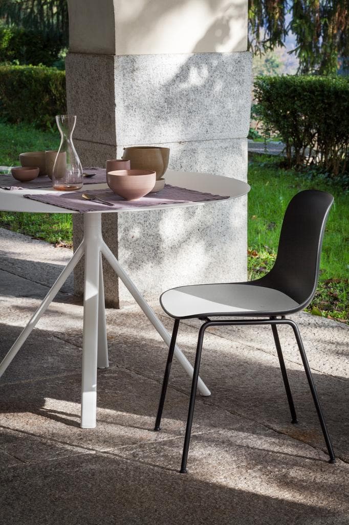 Lapalma Fork Outdoor Tisch (80 x 80cm, weiß lackiert, HPL weiß) 80 x 80cm   weiß lackiert   HPL weiß