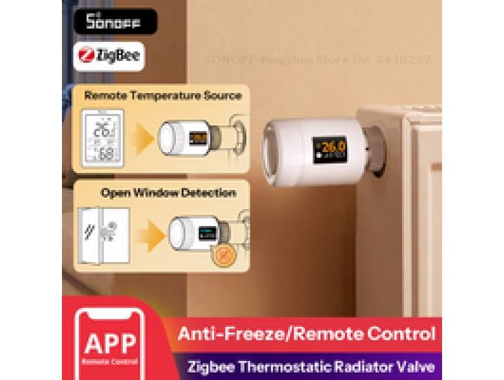 SONOFF TRV-ZBT Gen2 Zigbee thermostatische radiatorventiel, kleiner, real-time temperatuurweergave, nauwkeurige temperatuurregeling, slimme programmeerfunctie.