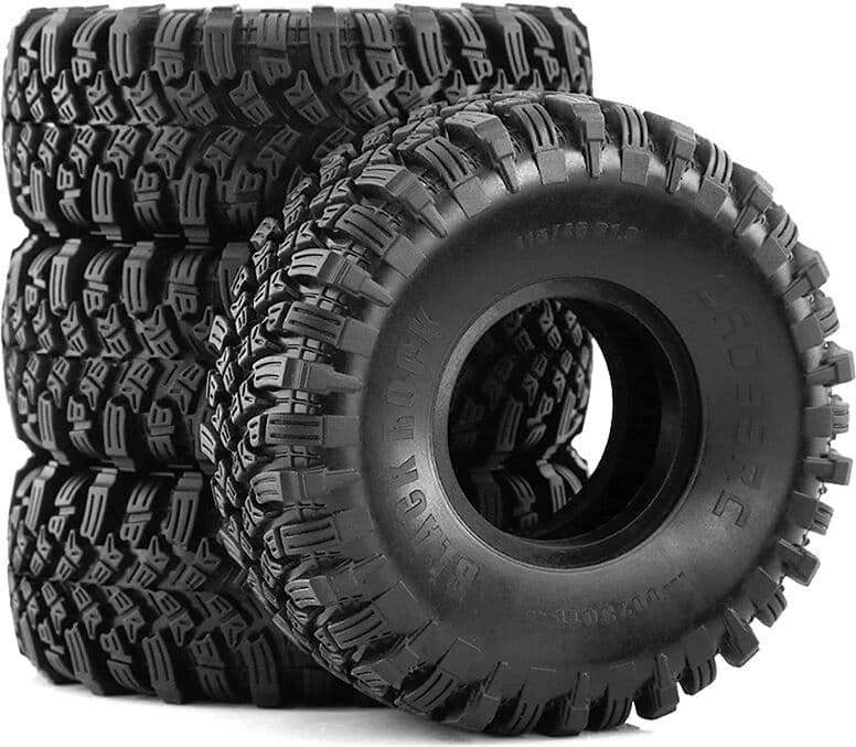 NONE RC4pcs 1.9 Inch Rubber Tyre 115 * 45mm for 1/10 Rc Crawler Car Trax Trx4 Axial Scx10 Wraith Scx10 Yikong Rgt Wrangler 1.9 Wheel