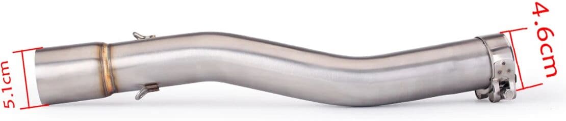NONE Stainless Steel Motorcycle Exhaust Middle Link Pipe Slip On Modified Escape Connection Tube For VOGE 500 Series