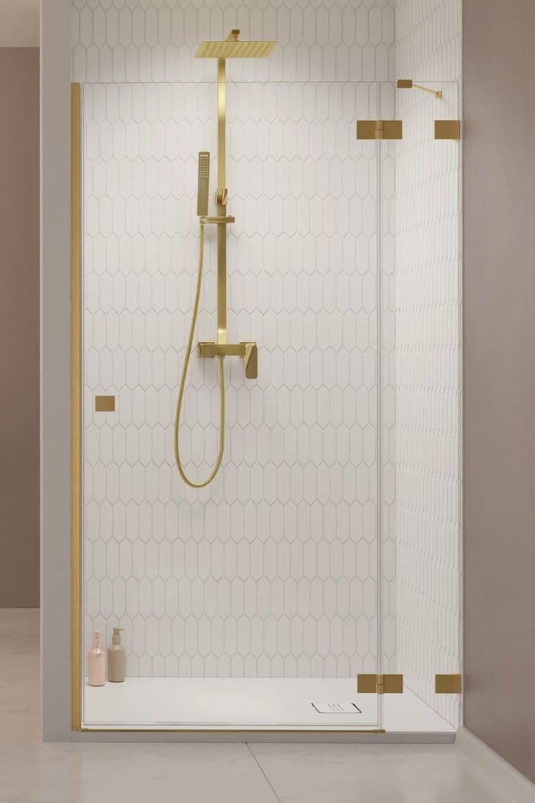 Radaway Essenza Pro Brushed Gold Dwj drzwi wnękowe 80cm prawe szczotkowane złoto 10099080-99-01R
