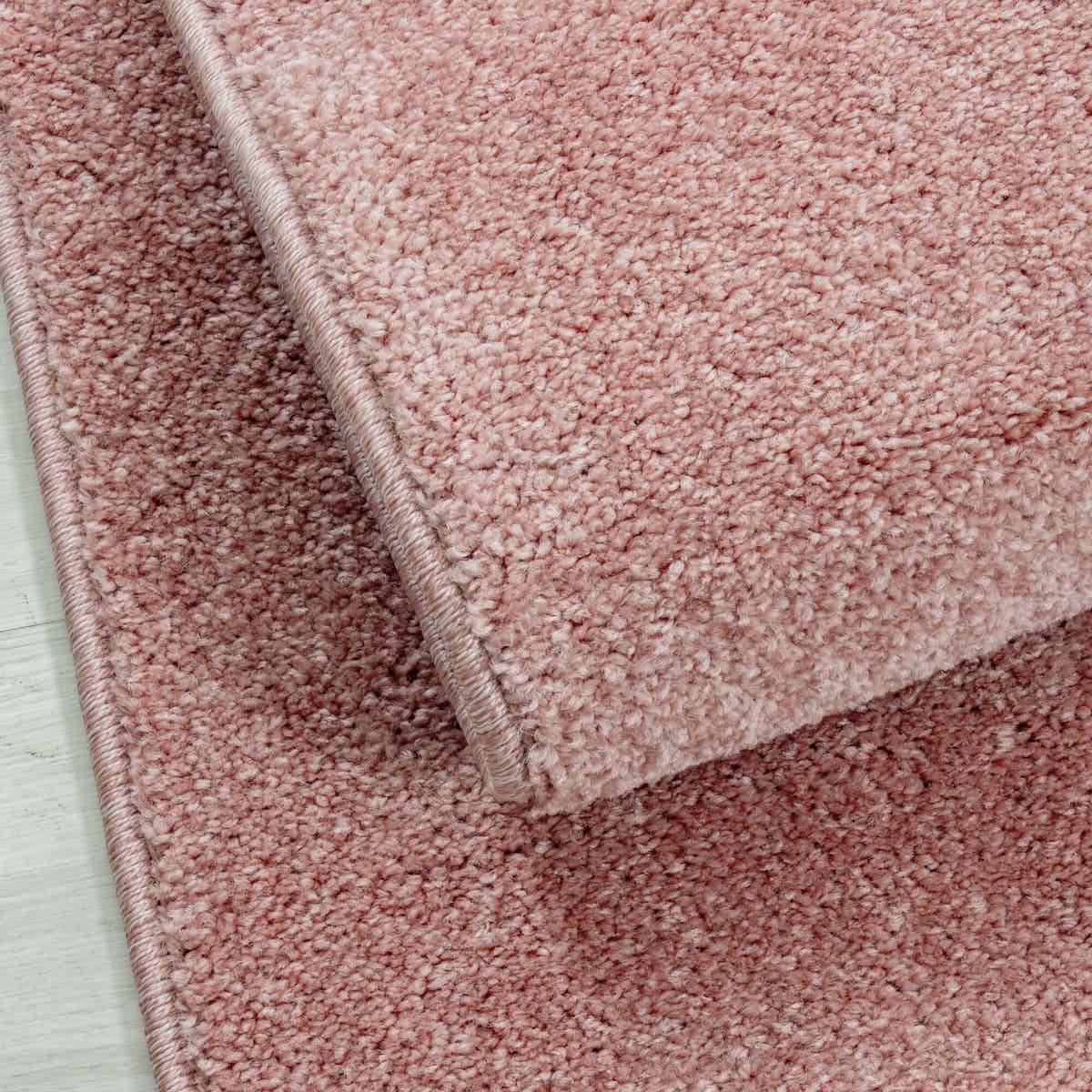 Teppich AYYILDIZ TEPPICHE "ATA, auch als Läufer und in rund", rosa (rosé), B:200cm H:10mm L:290cm, Kunstfaser, Teppiche, Teppich, Kurzflor, uni, grosse Farbauswahl, robust, Fussbodenheizungsgeeignet rosé B : 200cm 1 Stk., 10mm, L: 290cm