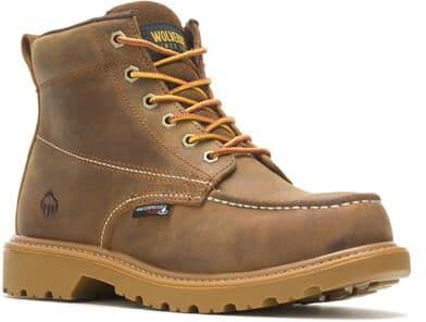 "Wolverine Floorhand 6"" Moc Steel Toe Boot - Mens 10.5 Tan Boot EW"
