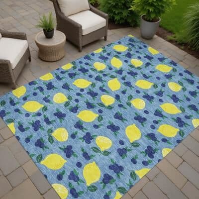 Addison Rugs Machine Washable Indoor/ Outdoor Citrus Berry Chantille Rug