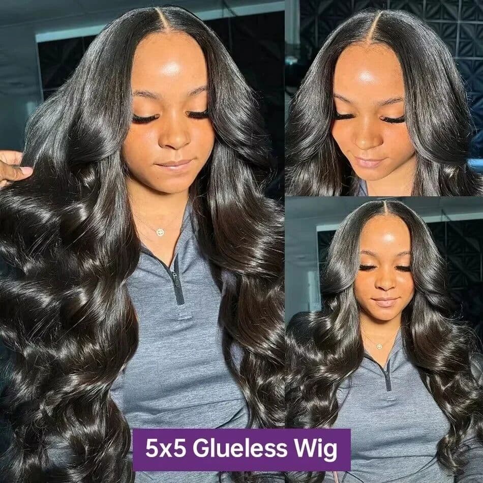 Realace Glueless Wigs Human Hair Ready To wear Pre Cut Pre Plucked 4x4 5x5 Hd Transparent Body Wave Lace Closure Wig Brazilian Wig