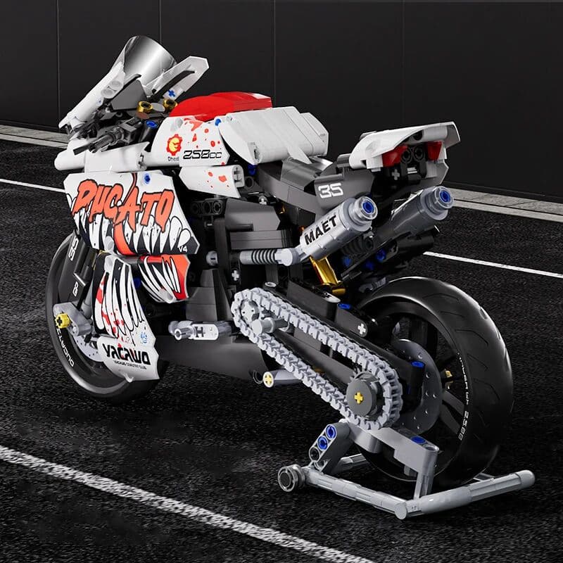 NONE 900pcs Motorcycle Building Blocks Set, Technical Racing Model Kit, STEM Assembled Toys for Adults Teens,Gifts for Boys and Girls