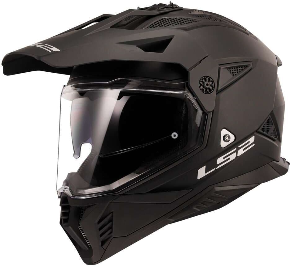 Casco Moto Adventure Ls2 MX702 PIONEER 2 SOLID Nero Opaco taglia M
